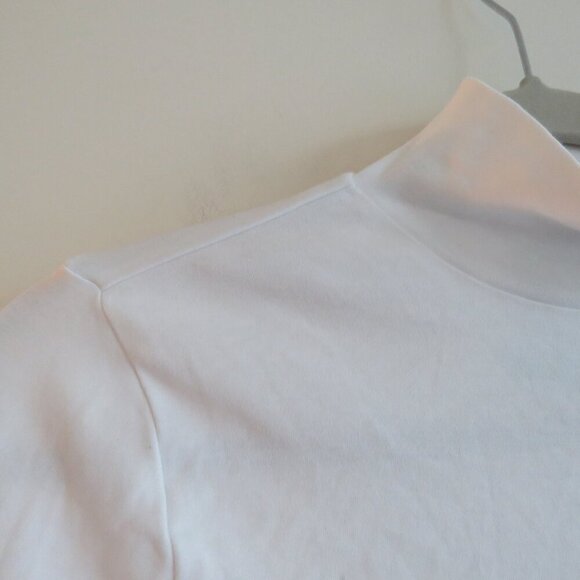 HILL HOUSE HOME The Luna Bodysuit in White Jersey Minimalist Neutral - Size S - Picture 9 of 15